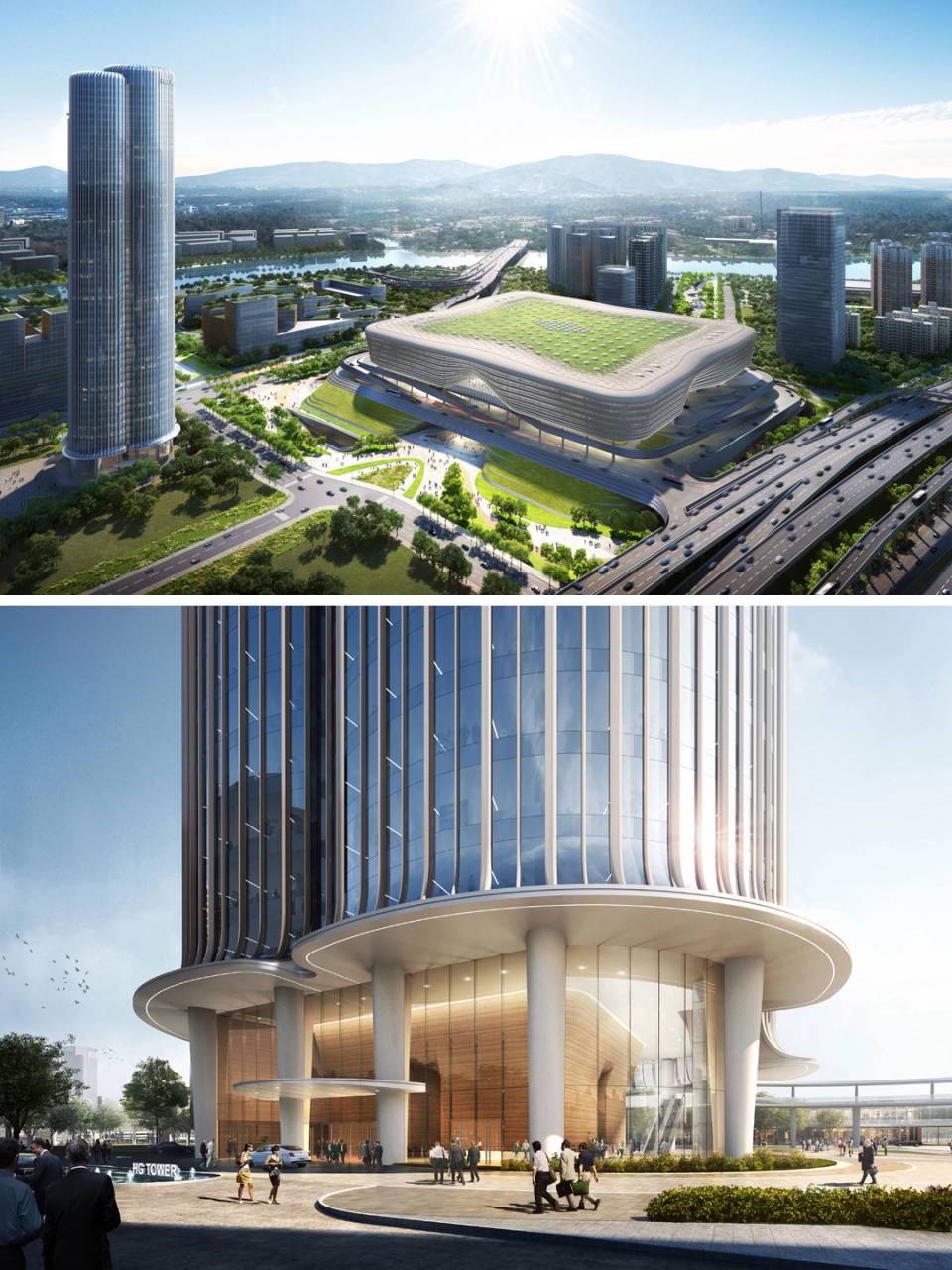重建中的皇岗口岸效果图